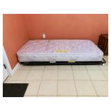 Roll Out / Trundle Style Metal Bed on Casters