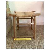 Stool / Footrest with Woven Seat