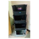 Stacking Plastic Bins
