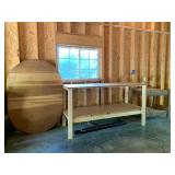 (2) Homemade Tables and an Oval Table Top