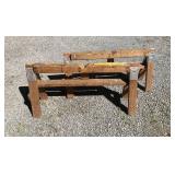 (2) Wooden Saw Horses