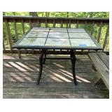 Metal Table with a Tiled Top