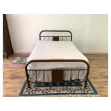 Vintage Metal Bed on Casters