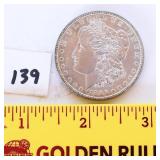 1886 Morgan silver dollar coin no mint mark