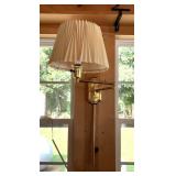 Electric Wall Lamp with Pleated Shade and