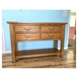 Wood Console / Buffet / Hallway Table with Tile