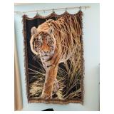 Wall Tapestry of Tiger - Measures Approx. 48 x 70