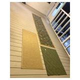 (3) Rugs - the green rug measures approx. 39 x 31