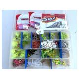 Assortment of soft plastic fishing lures &