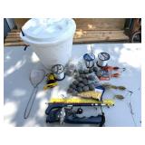 Styrofoam minnow bucket; included are some