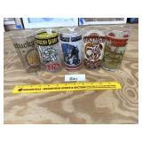 (5) Vintage Kentucky Derby Glasses: 1974 - 1978