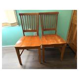 Pair of Matching Wooden Chairs