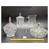 (3) Clear Glass Candy Dishes; (2) have small
