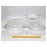 Group of Vintage Glass Bakeware: (2) Fire King &
