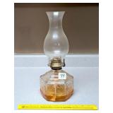Glass Oil Lamp; approx. 14 1/2 in T     Located