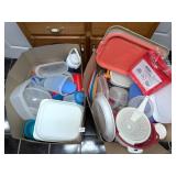 (2) Boxes of plasticware      Located in laundry