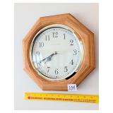Ingraham Wall Clock w/ wooden frame; battery