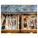 (3) Drawer Clean Out; includes flatware