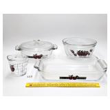 Group of Anchor Hocking Glass Bakeware & (2)