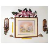 Group of wall décor; mostly Home Interiors,