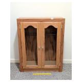 Display cabinet w/ glass shelves; approx. 29 in W