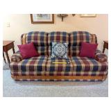 Sofa; approx. 84 in L x 43 in D     Located in LR