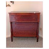 Cherry Empire-Style Chest of Drawers; measures