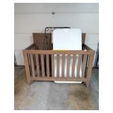 Wooden Crib; approx. 55 in W x 34 in T x 44 in T