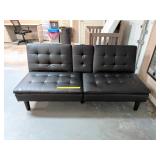Faux Leather Futon, approx. 72 in L x 36 in W