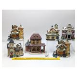 Group of small Ceramic Christmas Village