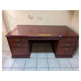 Wooden Desk; approx. 72 in W x 30 in T x 36 in D;