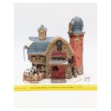 Ceramic Christmas Village w/ light: Dairy Barn