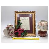 Framed Poem "My Sister, My Friend", candle w/