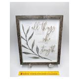 Framed Christian Wall Décor      Located in Fam