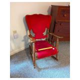 Upholstered Rocking Chair     Located in BR1