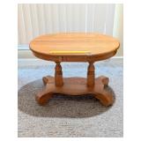 Oval Oak Side Table; approx. 30 in W x 21 in T x