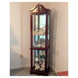 Curio Cabinet; approx. 19 in W x 71 3/4 in T x 14