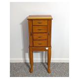 Wooden Jewelry Cabinet; measures approx. 13 1/2
