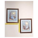 (2) Small Framed Duck Prints by Home Interiors