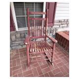 Painted wooden rocking chair, has some paint loss