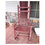 Painted wooden rocking chair, has some paint loss