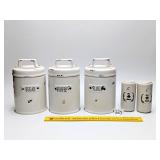 Set of Kitchen Canisters, salt & pepper shakers