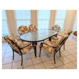 Patio Table & (6) Chairs; Table approx. 72 in L x