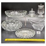 Group lot of clear glassware; some appear to be