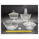 Clear Glassware Candy Dishes & Baskets; one