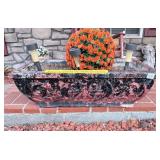 (2) Painted Concrete planters; one has chip,