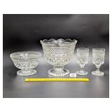 Group of Wexford Pattern Glassware; have a few