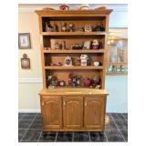 Large Oak Open Hutch; measures approx. 50 in W x