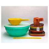 Vintage Tupperware including measuring cup set; a