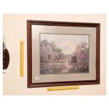 Framed Home Interiors Print "Amish Life"; approx.